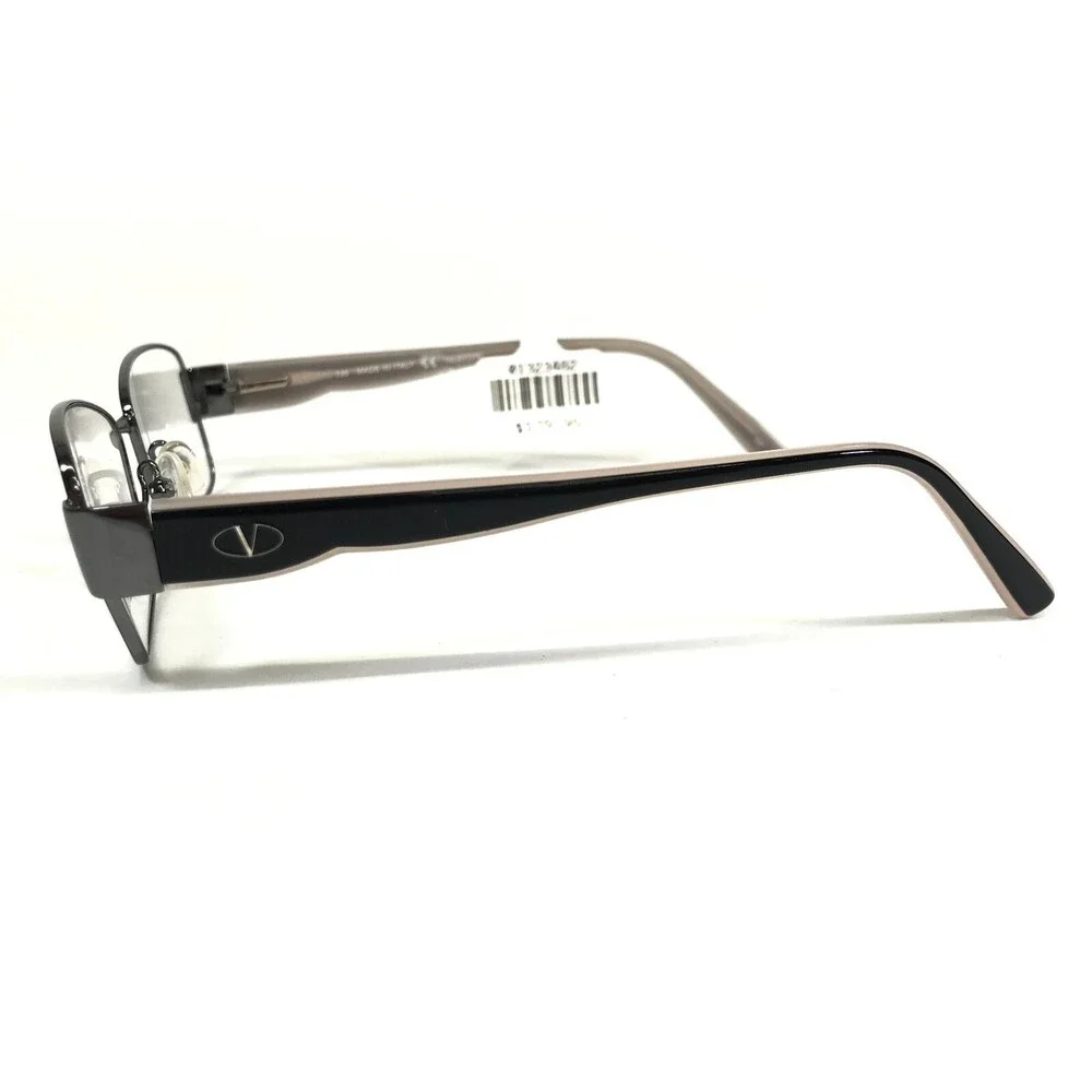 Valentino Eyeglasses Frames V2101 060 Black Grey Rectangular Full Rim 52-15-135